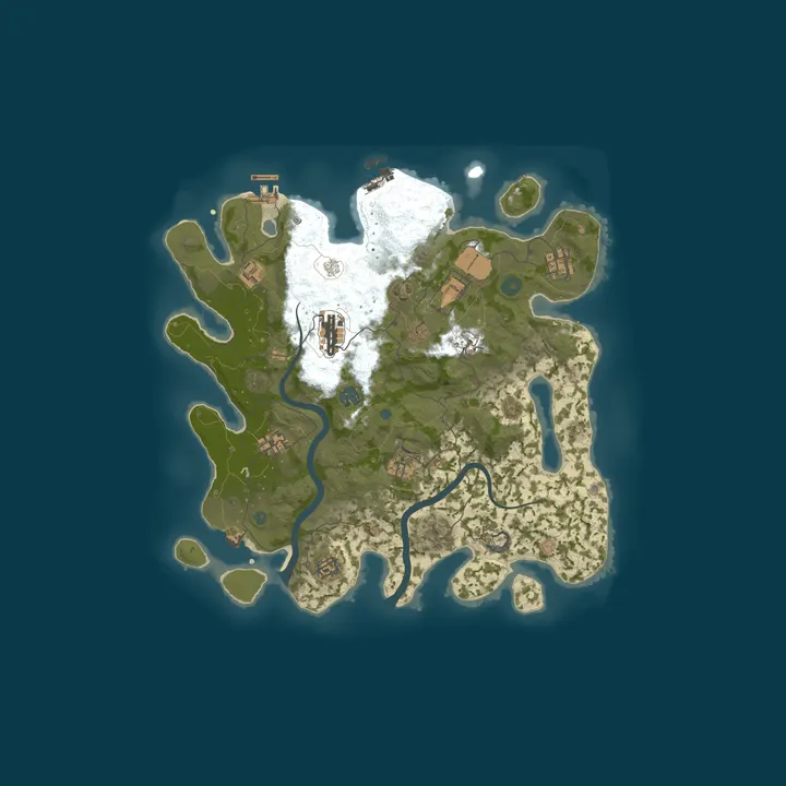 Map of GRUFF ZONE ZA | Raidable Bases | Kits | Roaming NPC's | Convoy 