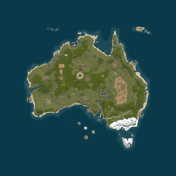 Map of Launch Day - Just Survive Australia PVE|Kits|Shop|Raidable Base