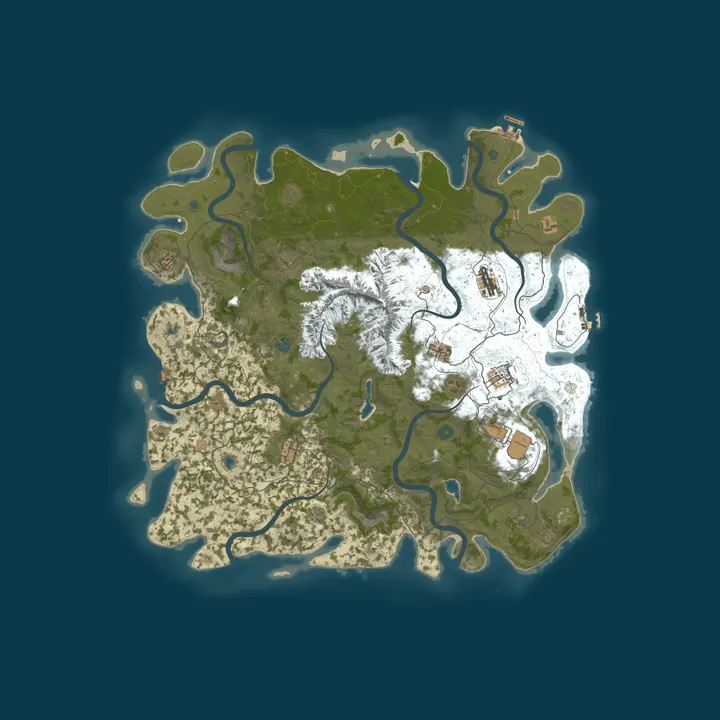 Map of 9/3 Rust-A-Holics.com 10x PVE | NPC Raid Bases | SkillTree | He