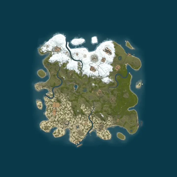 Map of Rust Ireland - 2x - Max3 | Vanilla+ | 50% Upkeep | Biweekly