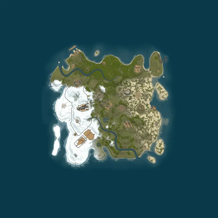 Map of 小黑屋 Rust · 模组服 ×10 · 长期开放