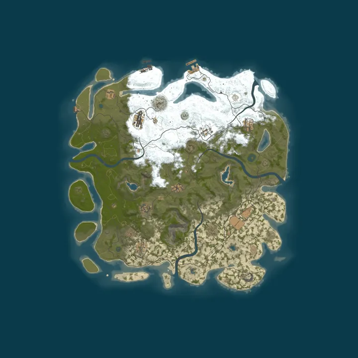Map of ･RUST KILL･XXX|KILL $ CASH|FARM|SHOP|TP|HOME|KITS|PVPVEX10X