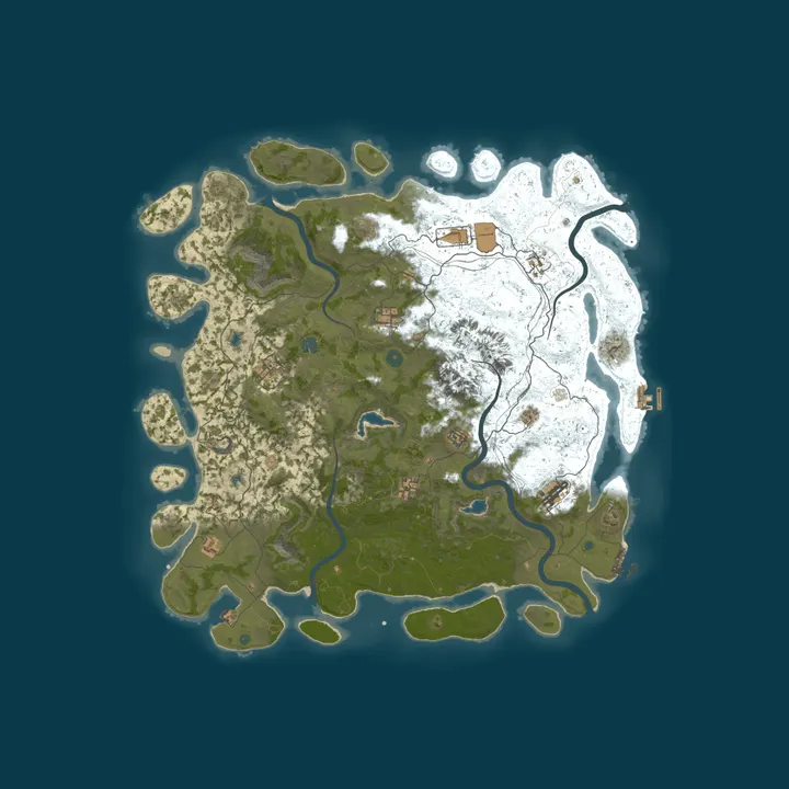 Map of A Shockbyte Rust Server