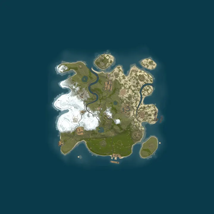 Map of A Shockbyte Rust Server