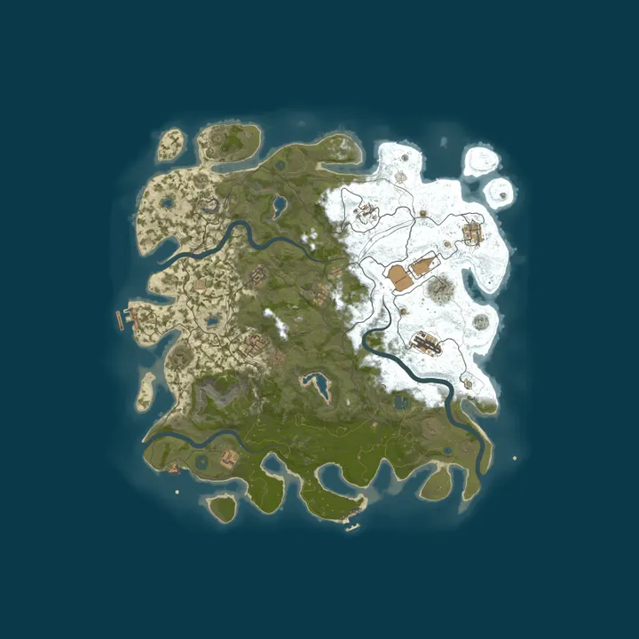 Map of A Shockbyte Rust Server