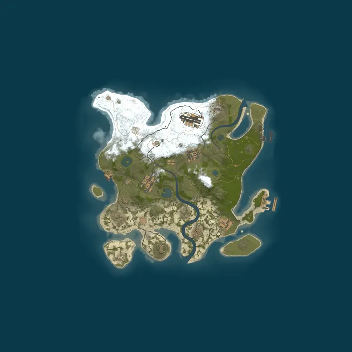 Map of A Shockbyte Rust Server