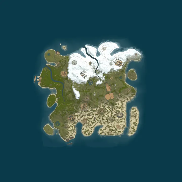 Map of A Shockbyte Rust Server