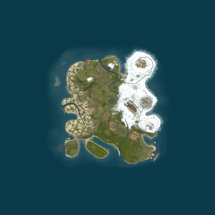 Map of RUST NO MERCY | SOLO ONLY | GATHER X2 | STACK 50K | FREE KITS |