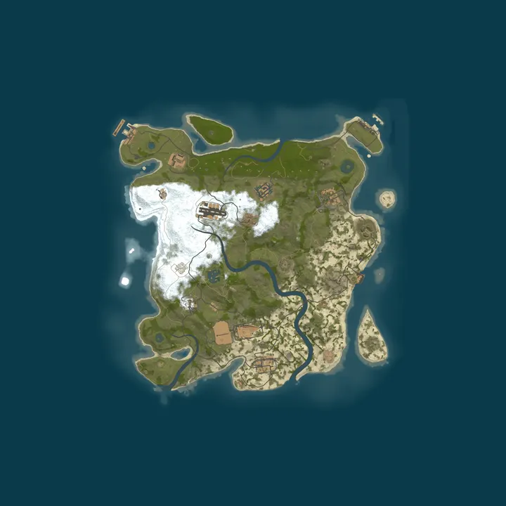 Map of A Shockbyte Rust Server