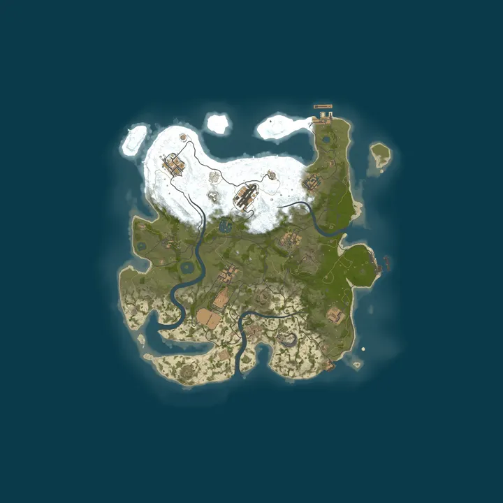 Map of A Shockbyte Rust Server