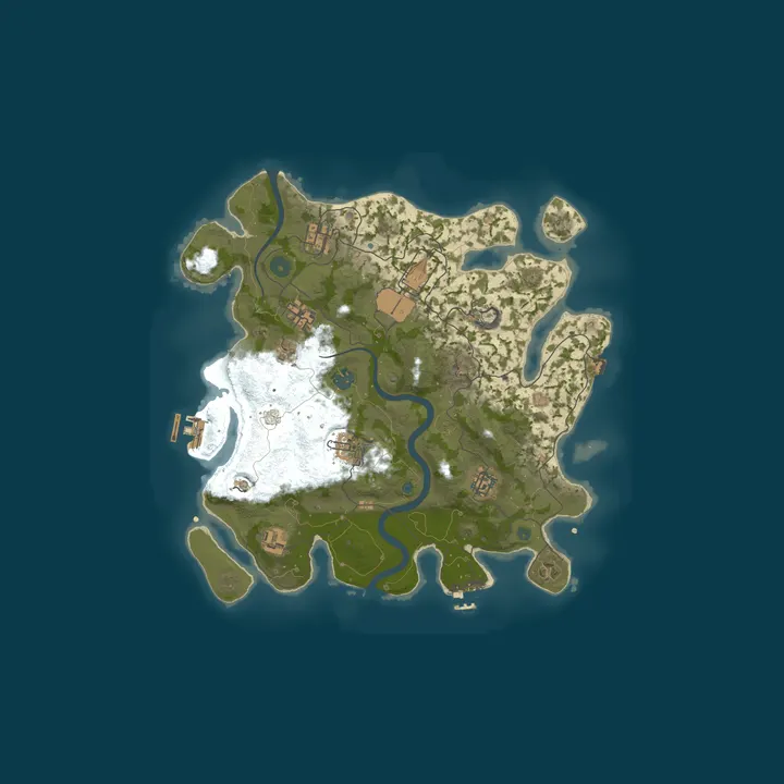 Map of A Shockbyte Rust Server