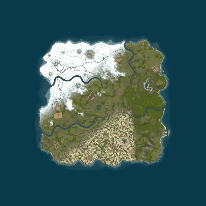 Map of JumpRust.com - 戦え! 5x|JP/SEA|PVP+PVE|Events|Shop|Kits|TP
