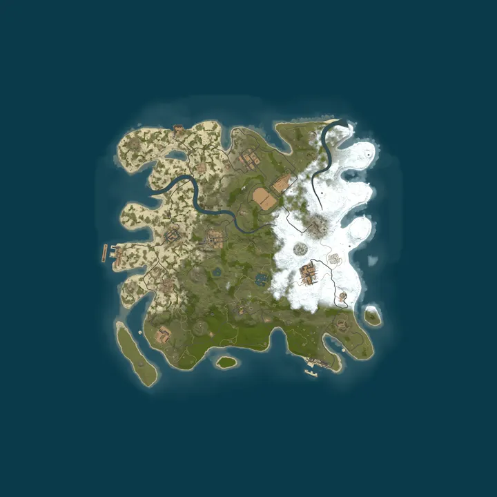 Map of [EU] BestAtlas PvE x2|Vanilla|Next Wipe 03/09|No PvP/Raid|UKNL
