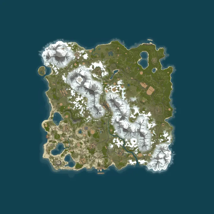 Map of [US] SLAYERS.GG 10x PVE Zombies|Legendary Weapons|Planes|Fun|Xp