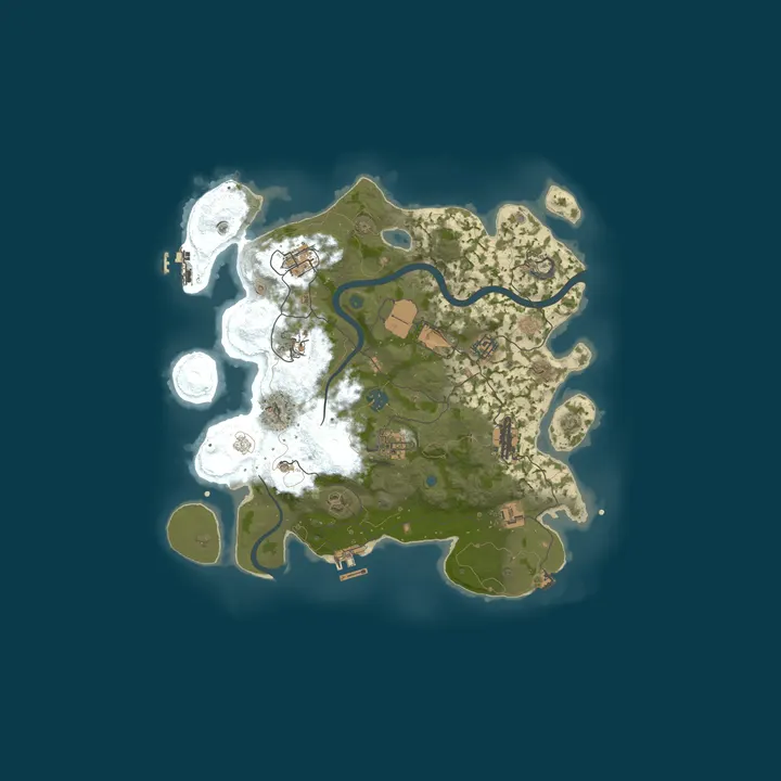Map of [RU/EN] HORIZON RUST | HAWAII X2 [WIPE EVERY FRIDAY]