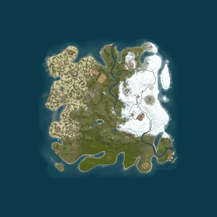 Map of A Shockbyte Rust Server