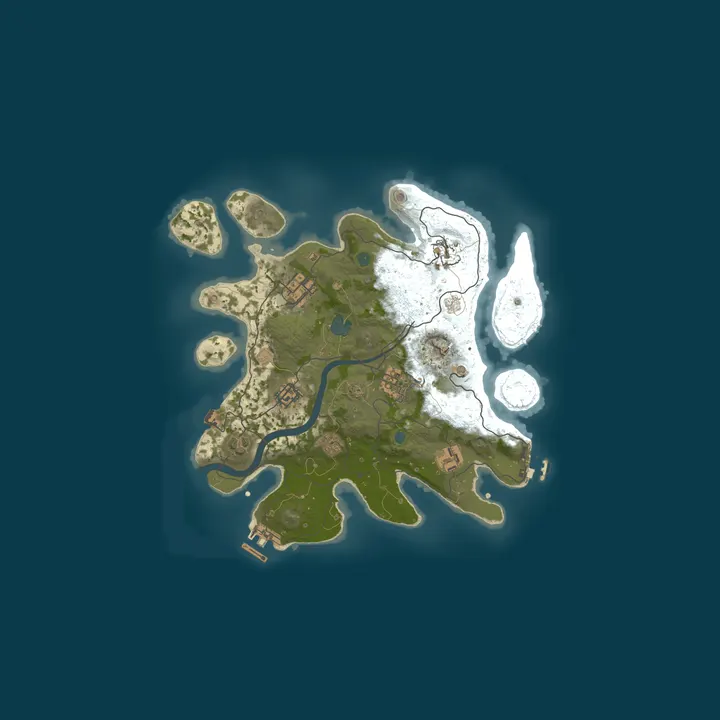 Map of A Shockbyte Rust Server