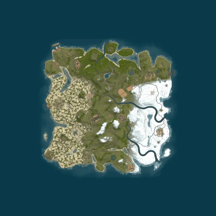 Map of Rust4Noobs #2 | Solo only | Softcore 50% Monthly | No BP Wipe