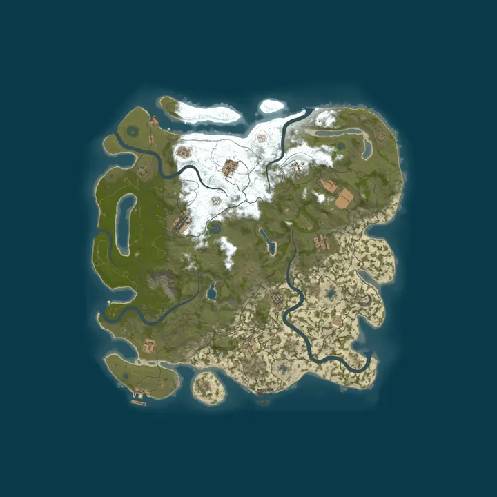 Map of [EU] Rustwars - 2X Vanilla |Solo-Duo| No BP Wipe|Just Wiped