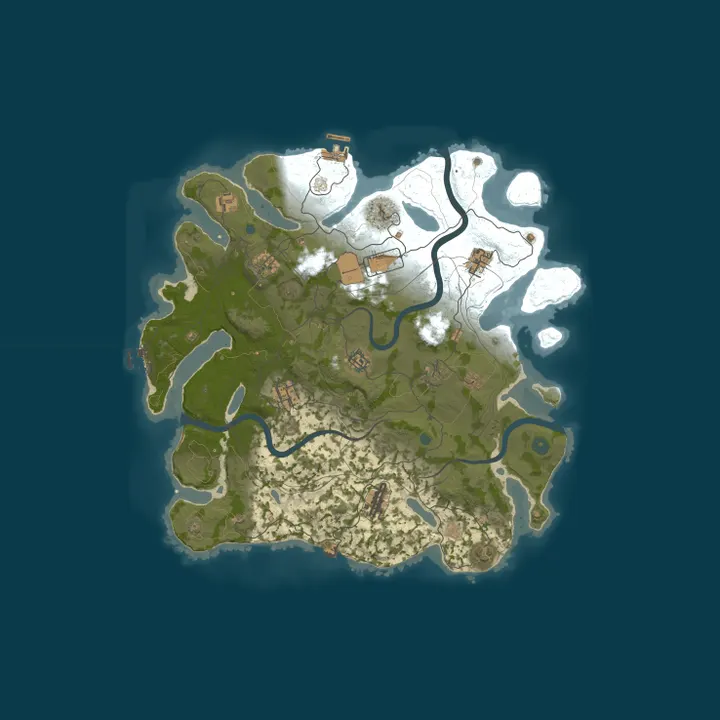 Map of [US] TetherRust.com 5X | Shared BPs [Loot++|Shop|MyMini] MAX 8