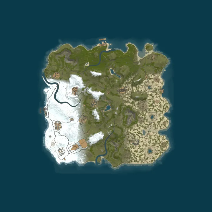 Map of Reddit.com/r/PlayRust - EU Monday