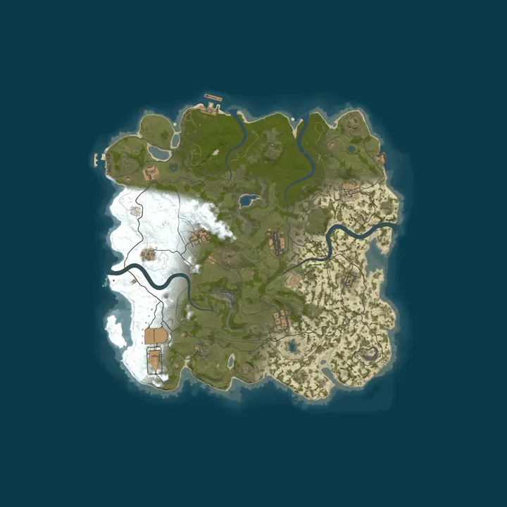 Map of A Shockbyte Rust Server