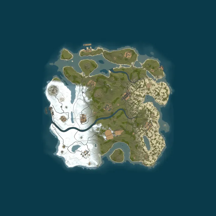 Map of AceRust.com 2x Solo/Duo | 50% Upkeep | Shared BPs