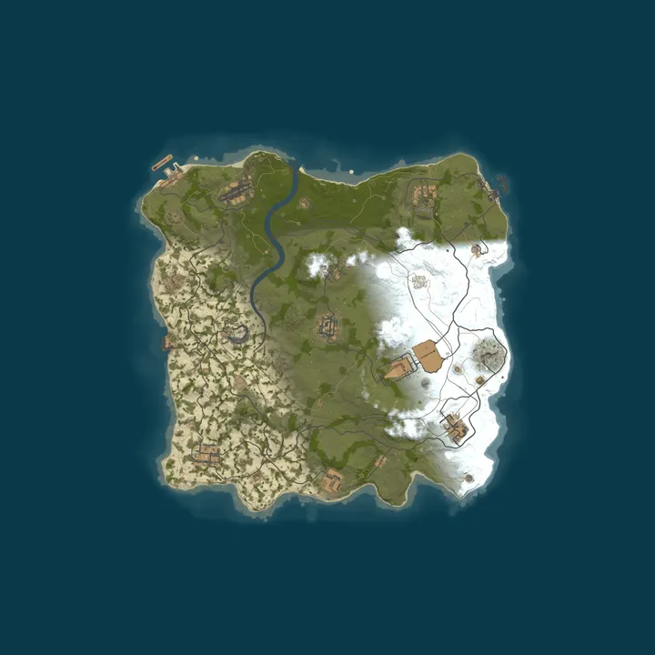 Map of WARBANDITS.GG 10X No BPs Loot++|PvP|MyMini|Shop|Noob Friendly|X