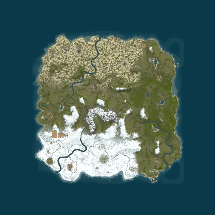Map of [US] RustDecay PVE 15x Relax & Build - No Kill  No Raid
