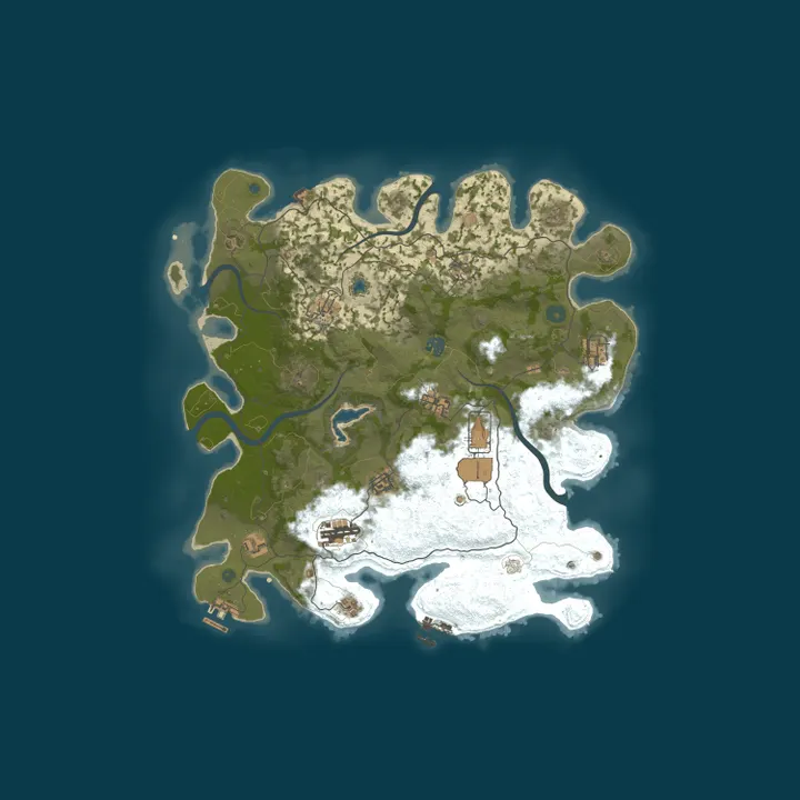 Map of Wizard Of Rust PVE 2X|Events|Raids|Skins|ZLevels|TP