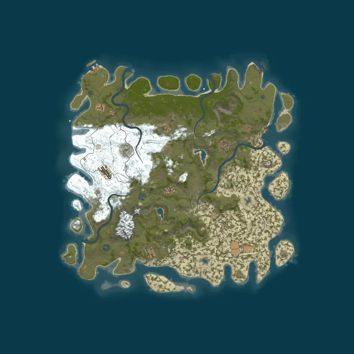 Map of Bloodforge Wasteland PVE