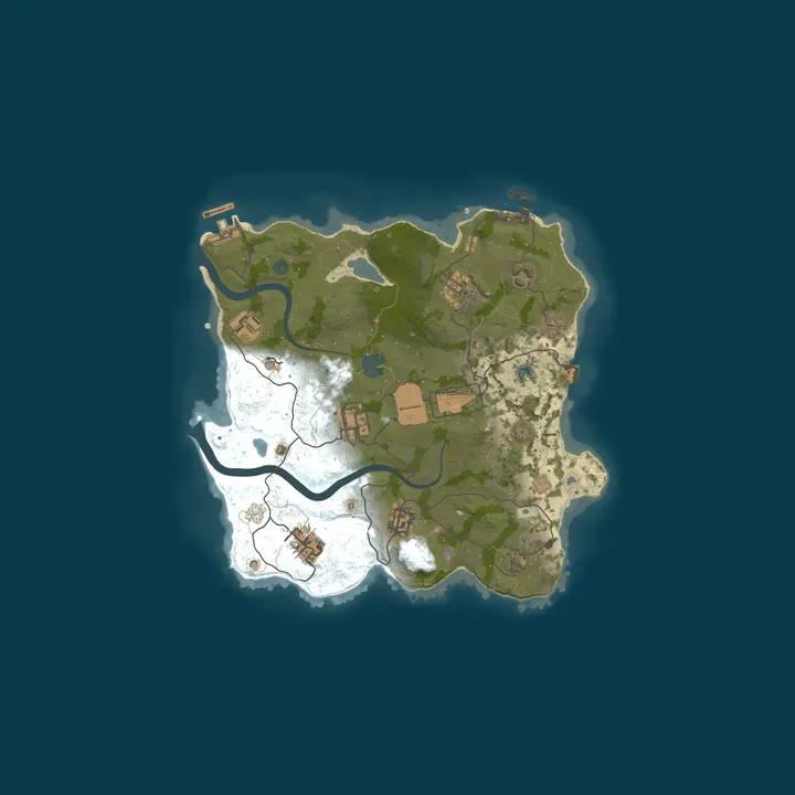Map of 2XRust.com | 2x solo • Fidays • No BP Wipes • Low Upkeep 