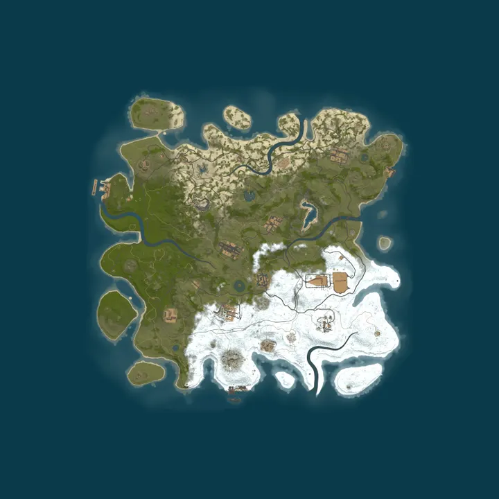 Map of 666 RUST /ДЛЯ НОВИЧКОВ /РОССИЯ 13.10