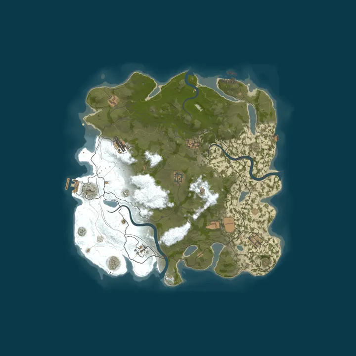 Map of RustLands | Monthly | Solo/Duo/Trio | No BP Wipe