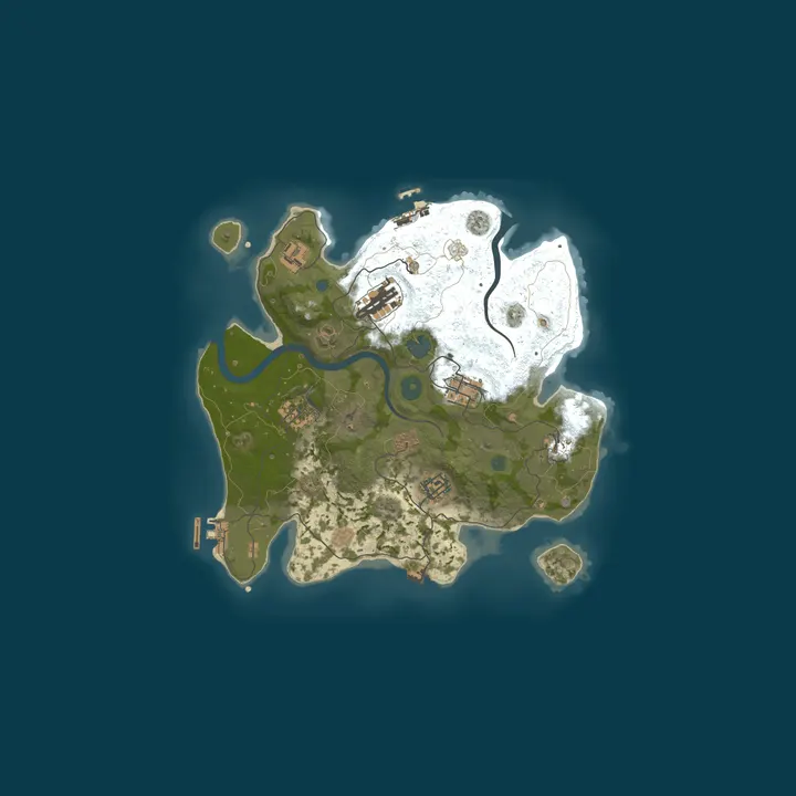 Map of A Shockbyte Rust Server