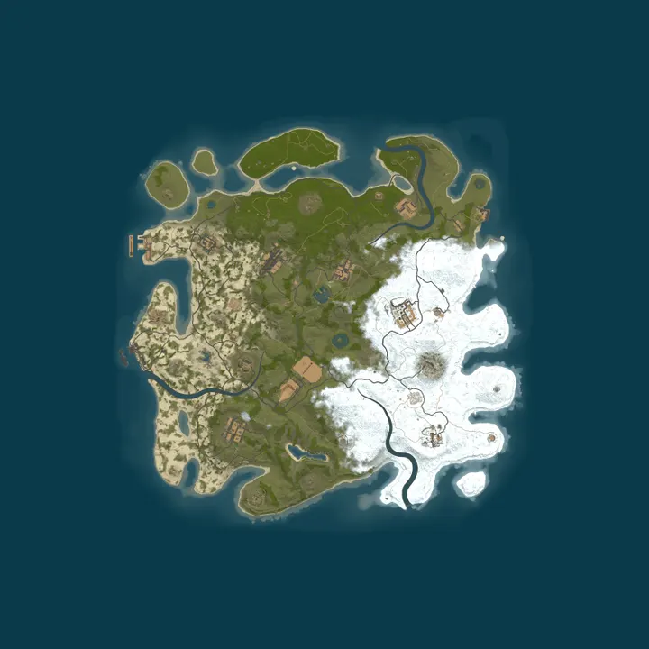 Map of A Shockbyte Rust Server
