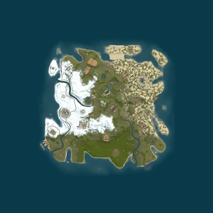 Map of Rust Zombie Raids Test Server