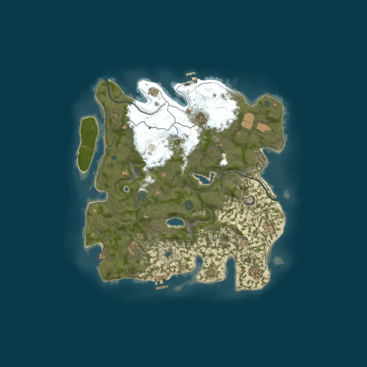 Map of Rust Revive 2x | 50% | SkinBox | Solo/Duo/Trio | No BP Wipe