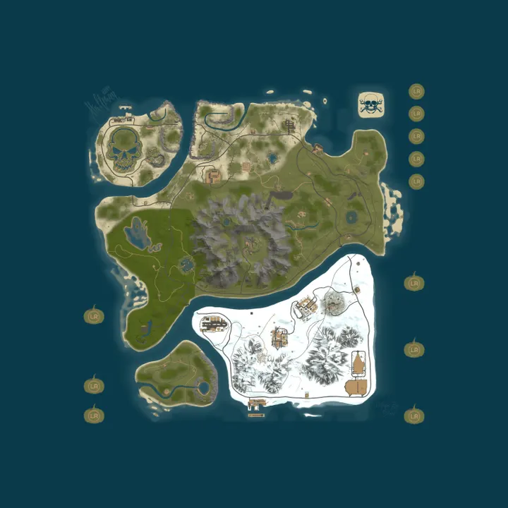 Map of Lost In Rust Test Server