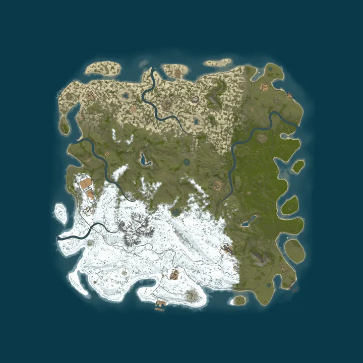 Map of  The OutCast Rust Server