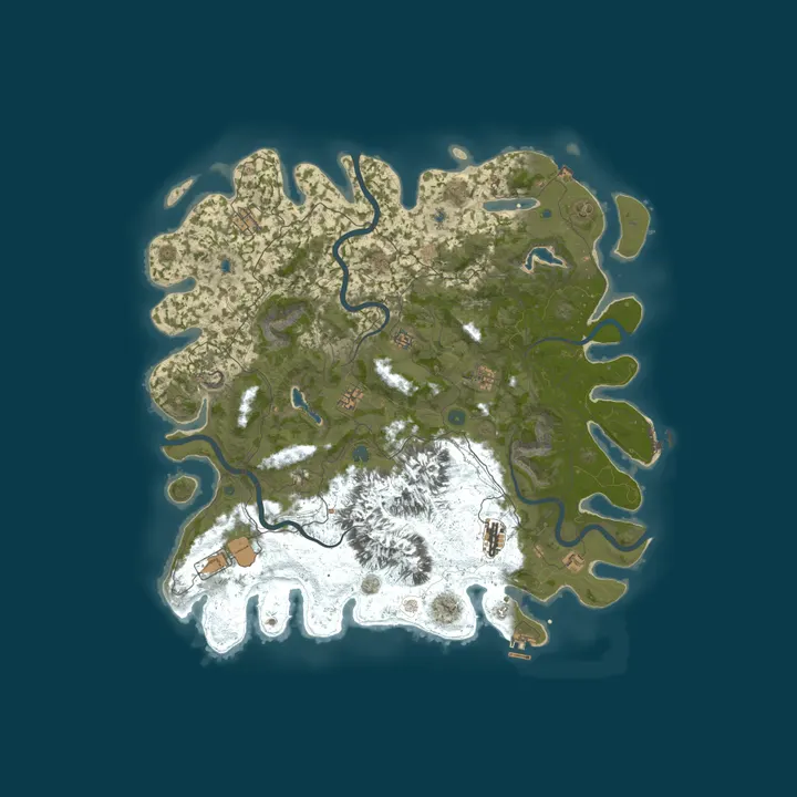 Map of RUSTLAND US | PVPVE | 5X | biweekly w/purge | WIPED 10/1