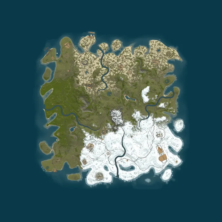Map of Rusty Daze 5X:  PVE, KITS, HeliHUD, & More...