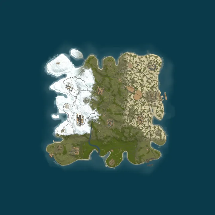 Map of Nebulous Rust | Monthly | Solo/Duo/Trio | Noob Friendly