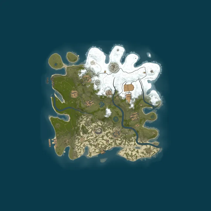 Map of Hanger 13 Rust Server
