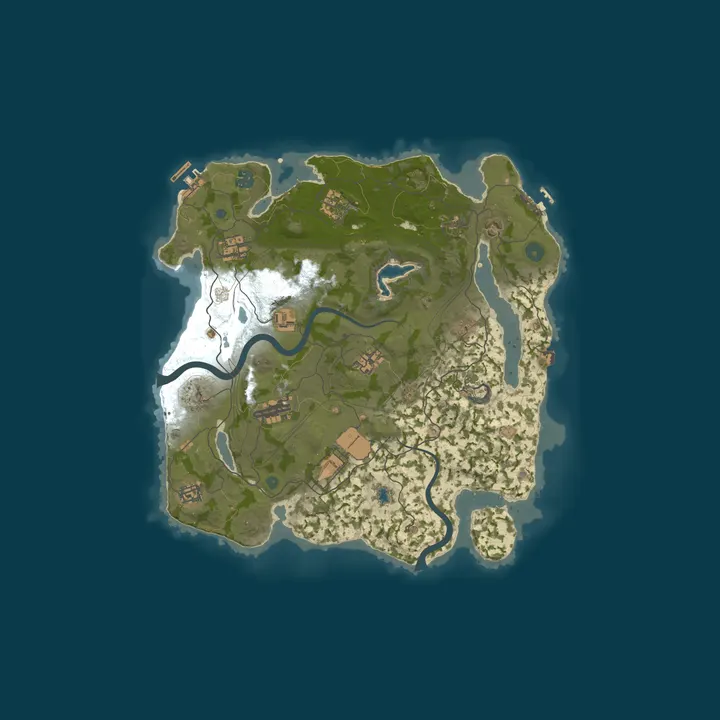 Map of XRUST.CO US 3x Monthly Solo Only - Skins - Pvp - ORP