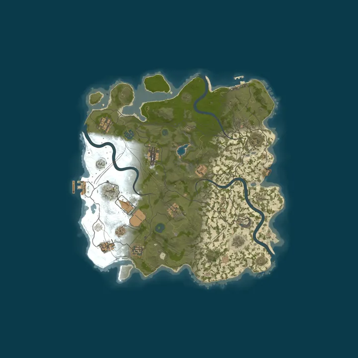 Map of XRUST.CO US 5x Monthly Solo/Duo/Trio/Quad - Skins - Pvp - ORP