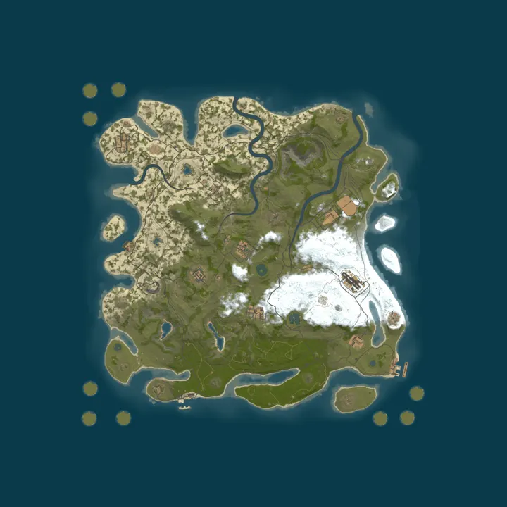 Map of My Rust server | Powered by AMP