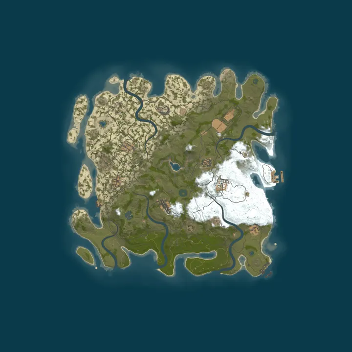 Map of Flasher's 100x PVE Server