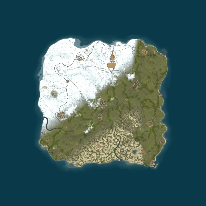 Map of MIRAGE RUST | SUNDAY 2x | VANILLA+ | Wipe 11.10