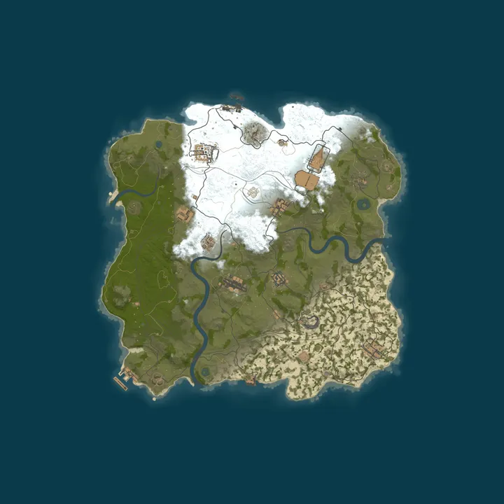 Map of RustResort.com - EU Vanilla | 2X Monday 12.10